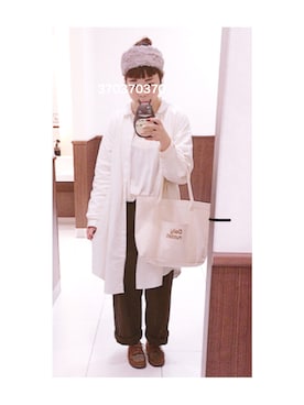 「ツイードパンツ」｜「アイテム（その他シューズ）」を使った、370さん（レディース・152cm）の秋コーディネート