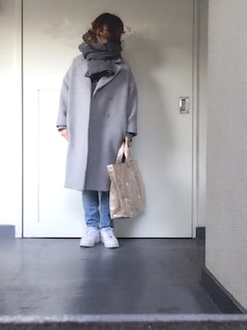 「ペーパーバッグ」｜「アイテム（ジャケット/アウター）」を使った、🅨Ⓤ🅒🅞さん（レディース・157cm）の冬コーディネート