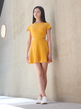 「eight sixty（エイト・シックスティ）のアイテム」を使った、Winnie  Chengさん（レディース・165cm）の秋コーディネート