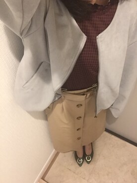 「a.g.plus（エージープラス）のアイテム（ジャケット/アウター）」を使った、mu.さん（レディース・154cm）の春コーディネート