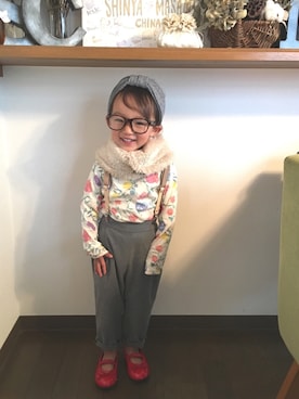 「fafa（フェフェ）のアイテム（トップス）」を使った、china *saeさん（キッズ・90cm）の春コーディネート