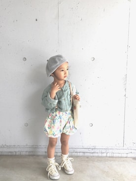 「fafa（フェフェ）のアイテム（パンツ）」を使った、china *saeさん（キッズ・90cm）の夏コーディネート