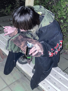 「パンク」｜「アイテム（その他）」を使った、カ マ ノさん（メンズ・183cm）の冬コーディネート