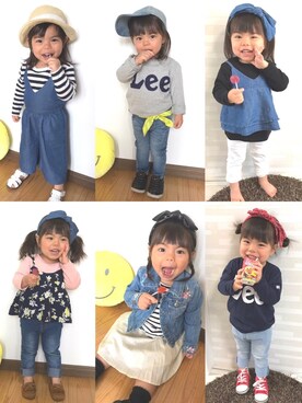 ✩しーちゃろ✩さん（キッズ・90cm）の春コーディネート