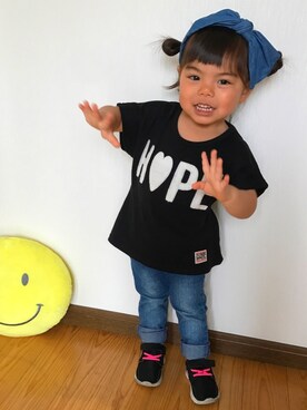 「アイテム（カチューシャ）」を使った、✩しーちゃろ✩さん（キッズ・90cm）の春コーディネート