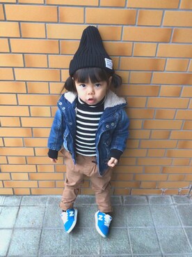 ✩しーちゃろ✩さん（キッズ・90cm）の冬コーディネート