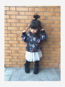 ✩しーちゃろ✩さん（キッズ・90cm）の冬コーディネート