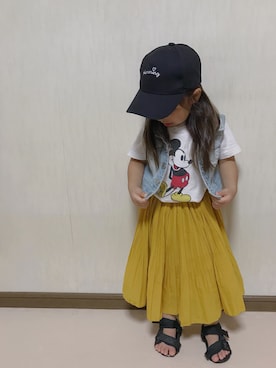 「ミッキー」｜✩しーちゃろ✩さん（キッズ・90cm）の夏コーディネート