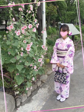 「アイテム（浴衣）」を使った、AINAさん（レディース・153cm・20代）の春コーディネート