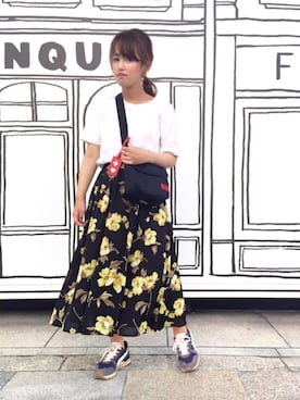 「アイテム（イヤリング）」を使った、AINAさん（レディース・153cm・20代）の夏コーディネート