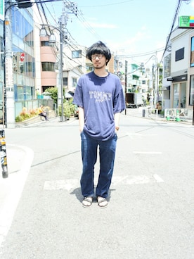 「TOMMY（トミー）のアイテム」を使った、時田健太さん（メンズ・175cm）の夏コーディネート