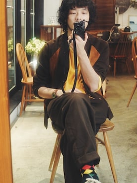 「アイテム（レッグウェア）」を使った、時田健太さん（メンズ・175cm・20代）の秋コーディネート