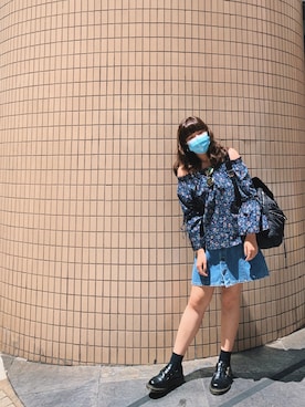 「PULL&BEAR（プルアンドベア）のアイテム（スカート）」を使った、priscaaaさん（レディース・155cm）の夏コーディネート