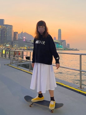 「nike」｜「アイテム（スリッポン）」を使った、priscaaaさん（レディース・155cm）の春コーディネート