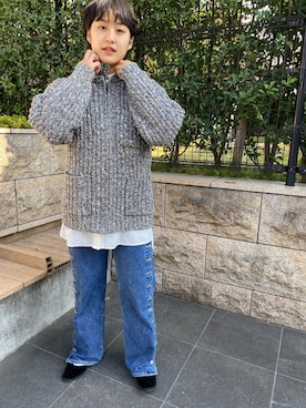「古着好きな人と繋がりたい」｜「アイテム（バレエシューズ）」を使った、honjolさん（レディース・159cm）の秋コーディネート