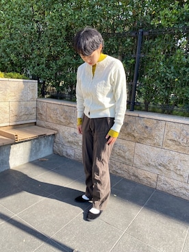 「古着好きな人と繋がりたい」｜「アイテム（バレエシューズ）」を使った、honjolさん（レディース・159cm）の秋コーディネート