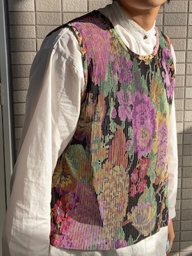 「古着好きな人と繋がりたい」｜「アイテム（キャミソール）」を使った、honjolさん（レディース・159cm）の冬コーディネート