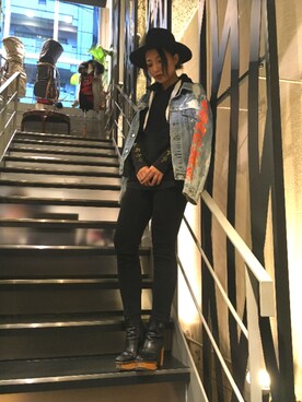 「stud.（スタッド）のアイテム（パンツ）」を使った、yurina katsuraさん（レディース・165cm）の冬コーディネート