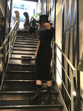 「alexanderwang（アレキサンダーワン）のアイテム（ワンピース/ドレス）」を使った、yurina katsuraさん（レディース・165cm）の冬コーディネート