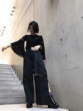 「MYne（マイン）のアイテム」を使った、yurina katsuraさん（レディース・165cm）の夏コーディネート