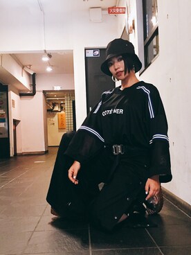 「MYne（マイン）のアイテム」を使った、yurina katsuraさん（レディース・165cm）の夏コーディネート