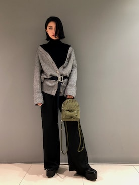 「MYne（マイン）のアイテム」を使った、yurina katsuraさん（レディース・165cm）の冬コーディネート
