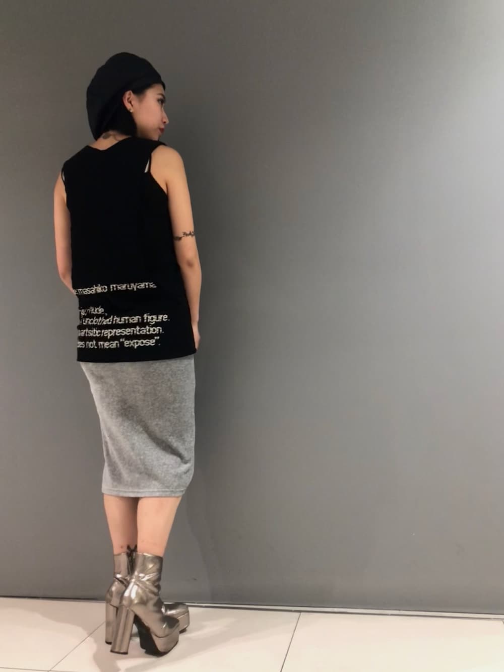 新品　nude:mm by Masahiko Maruyama タンクトップ nude:masahiko maruyama - Back Print Tank Top