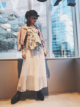 「BACKLASH（バックラッシュ）のアイテム（帽子）」を使った、yurina katsuraさん（レディース・165cm）の冬コーディネート