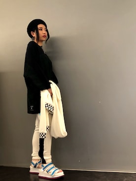 「SET UP」｜「アイテム（サンダル）」を使った、yurina katsuraさん（レディース・165cm）の夏コーディネート