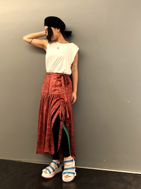 「KMRii（ケムリ）のアイテム（ワンピース/ドレス）」を使った、yurina katsuraさん（レディース・165cm）の夏コーディネート