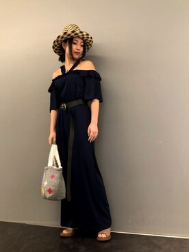 「stud.（スタッド）のアイテム（バッグ）」を使った、yurina katsuraさん（レディース・165cm）の夏コーディネート