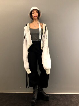 「stud.（スタッド）のアイテム（トップス）」を使った、yurina katsuraさん（レディース・165cm）の夏コーディネート