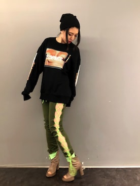 「FentyPumaByRihanna」｜yurina katsuraさん（レディース・165cm）の夏コーディネート