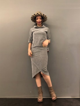 「SET UP」｜「アイテム（サンダル）」を使った、yurina katsuraさん（レディース・165cm）の夏コーディネート