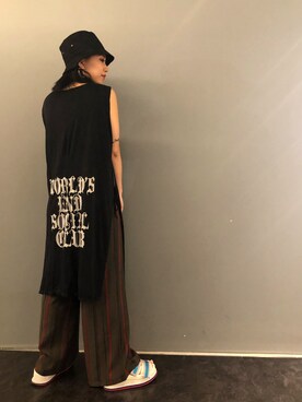 「KMRii（ケムリ）のアイテム（ワンピース/ドレス）」を使った、yurina katsuraさん（レディース・165cm）の夏コーディネート