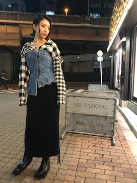 「stud.（スタッド）のアイテム（トップス）」を使った、yurina katsuraさん（レディース・165cm）の秋コーディネート