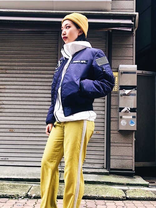 Yurina Katsura Royal Flash 上野 Guessのニットキャップ ビーニーを使ったコーディネート Wear Yurina Katsura Royal Flash 上野 Guessのニットキャップ ビーニーを使ったコーディネート Wear