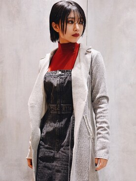 「stud.（スタッド）のアイテム（ジャケット/アウター）」を使った、yurina katsuraさん（レディース・165cm）の秋コーディネート