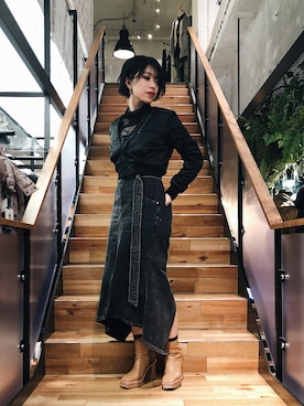 「CHRISTIAN DADA（クリスチャンダダ）のアイテム」を使った、yurina katsuraさん（レディース・165cm）の冬コーディネート