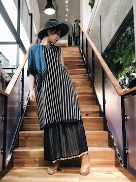 「BACKLASH（バックラッシュ）のアイテム（帽子）」を使った、yurina katsuraさん（レディース・165cm）の冬コーディネート