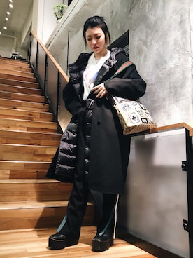 「ADD（アド）のアイテム」を使った、yurina katsuraさん（レディース・165cm）の冬コーディネート