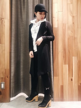 「stud.（スタッド）のアイテム（ジャケット/アウター）」を使った、yurina katsuraさん（レディース・165cm）の冬コーディネート