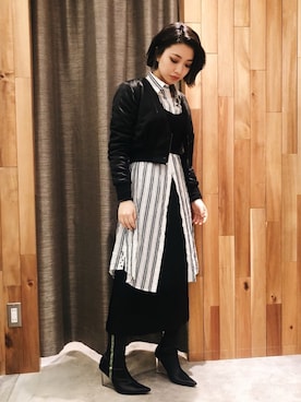 「stud.（スタッド）のアイテム（トップス）」を使った、yurina katsuraさん（レディース・165cm）の春コーディネート