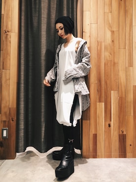 「Y-3（ワイスリー）のアイテム（ワンピース/ドレス）」を使った、yurina katsuraさん（レディース・165cm）の春コーディネート