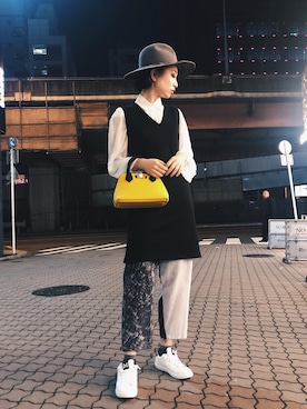 「BACKLASH（バックラッシュ）のアイテム（帽子）」を使った、yurina katsuraさん（レディース・165cm）の春コーディネート