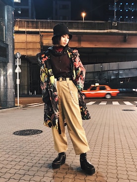 「ボタニカル」｜「アイテム（ジャケット/アウター）」を使った、yurina katsuraさん（レディース・165cm）の春コーディネート
