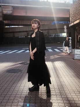 「平成最後のWEARISTAセンバツ」｜「アイテム（ライダースジャケット）」を使った、yurina katsuraさん（レディース・165cm）の春コーディネート