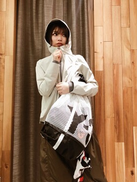 「雨」｜「アイテム（ブルゾン）」を使った、yurina katsuraさん（レディース・165cm）の春コーディネート