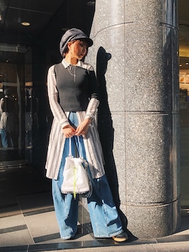 「stud.（スタッド）のアイテム（トップス）」を使った、yurina katsuraさん（レディース・165cm）の春コーディネート