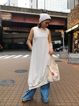 「1PIU1UGUALE3  RELAX （ウノピゥウノウグァーレトレ リラックス）のアイテム」を使った、yurina katsuraさん（レディース・165cm）の夏コーディネート